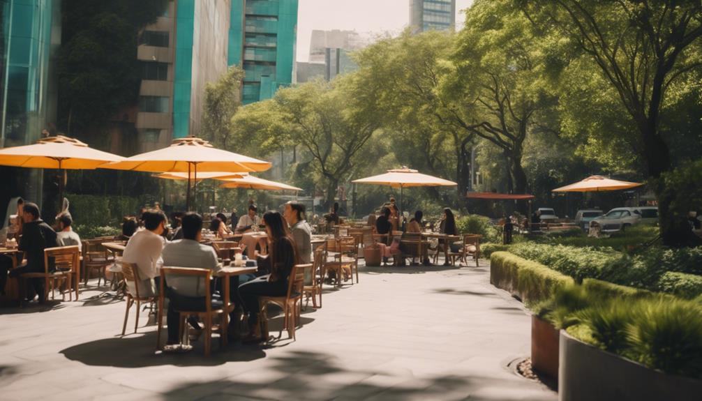 Metrópolis urbana concurrida de México