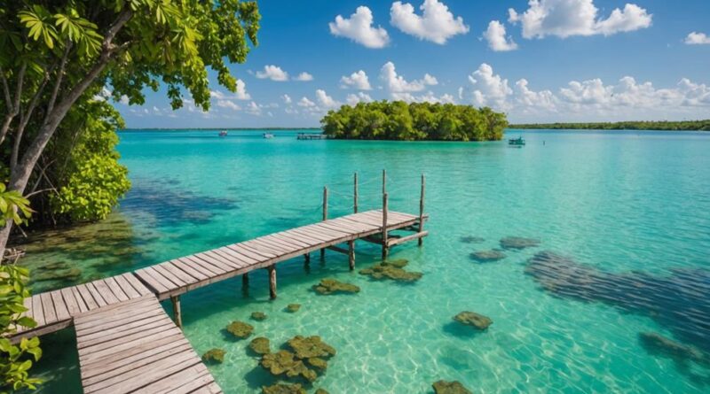navegando a la laguna de bacalar