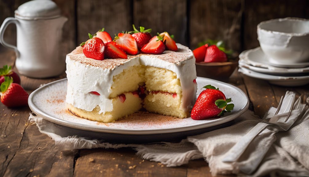 Delicioso pastel de leche remojada