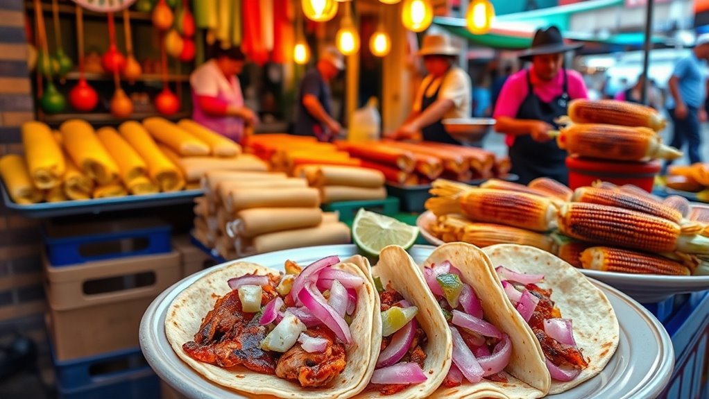 diverse mexican street cuisine